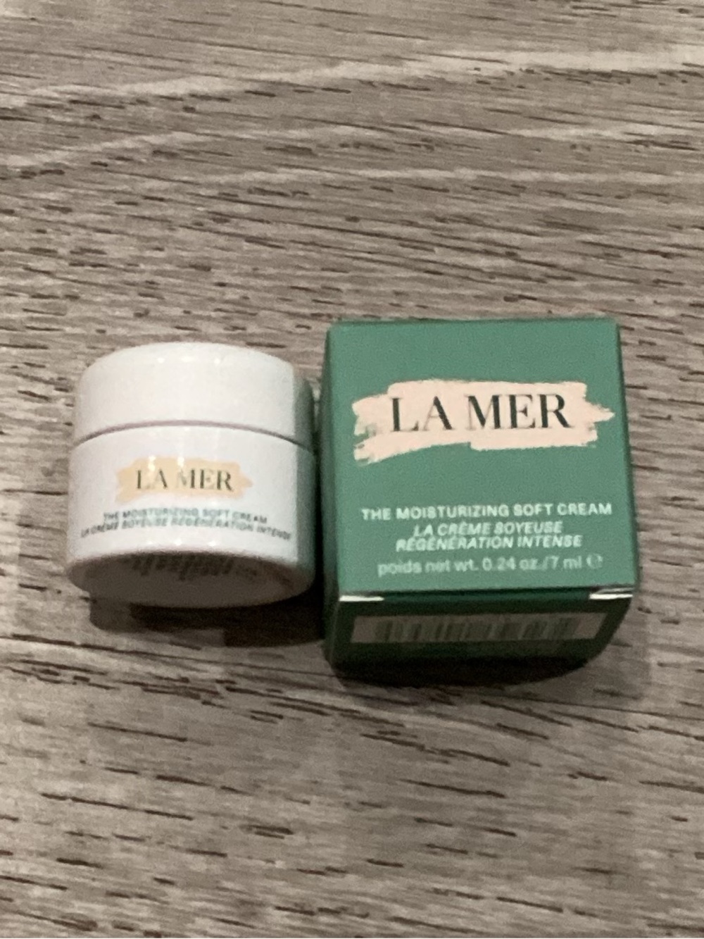 NEW IN BOX LA MER THE MOISTURIZING SOFT CREAM MINI SIZE 0.24 OZ / 7 ML